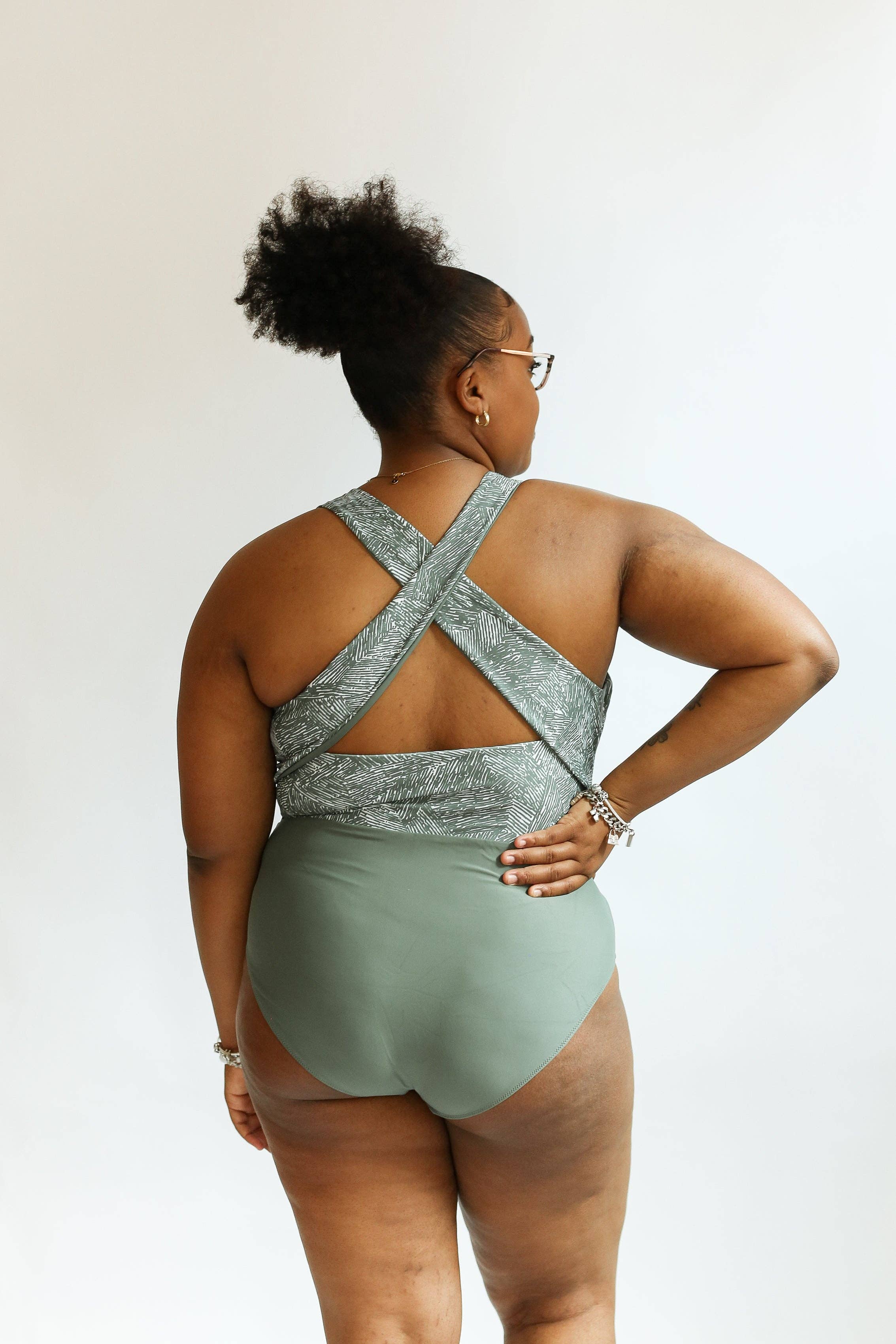 One Piece Zip Up Breastfeeding Swimsuit