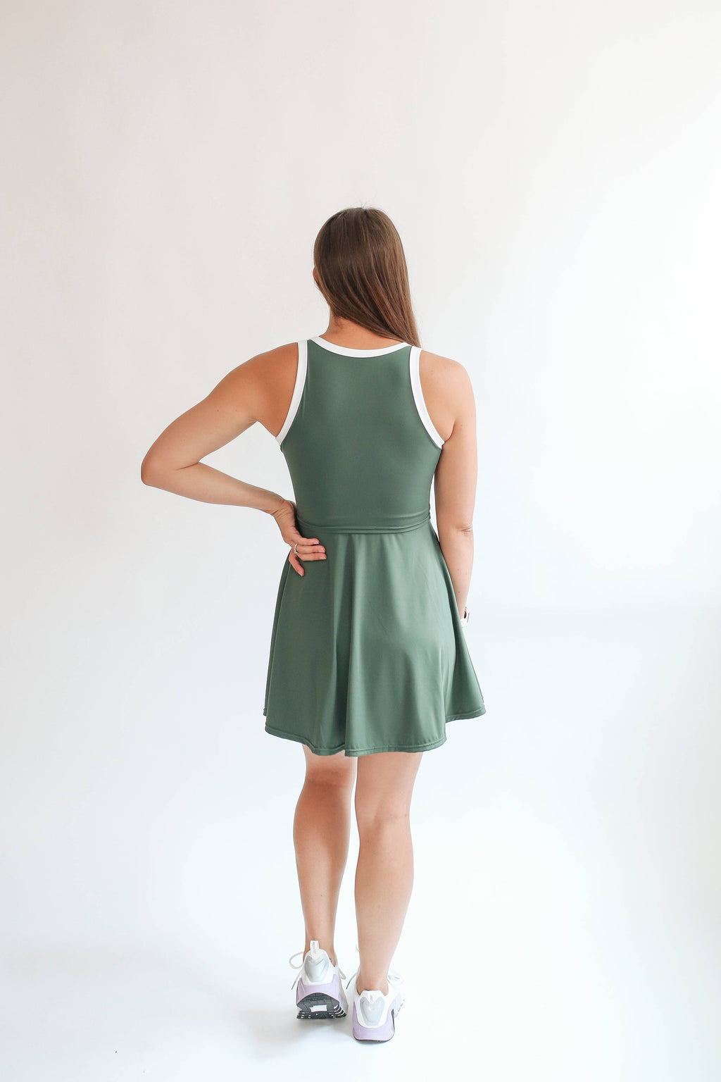The Courtside Nursing Tennis Dress: Raspberry