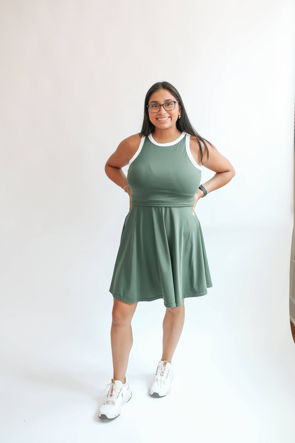 The Courtside Nursing Tennis Dress: Raspberry