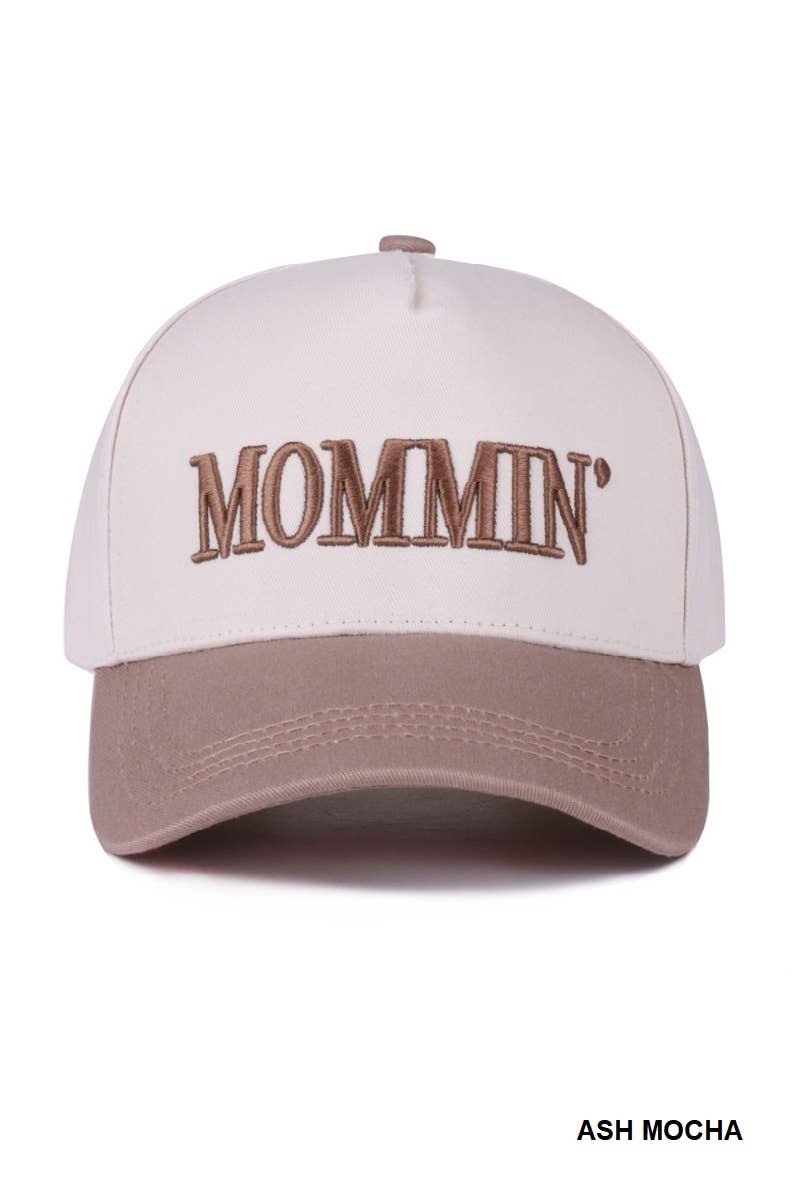 Mommin' Two Tone Canvas Cotton Cap