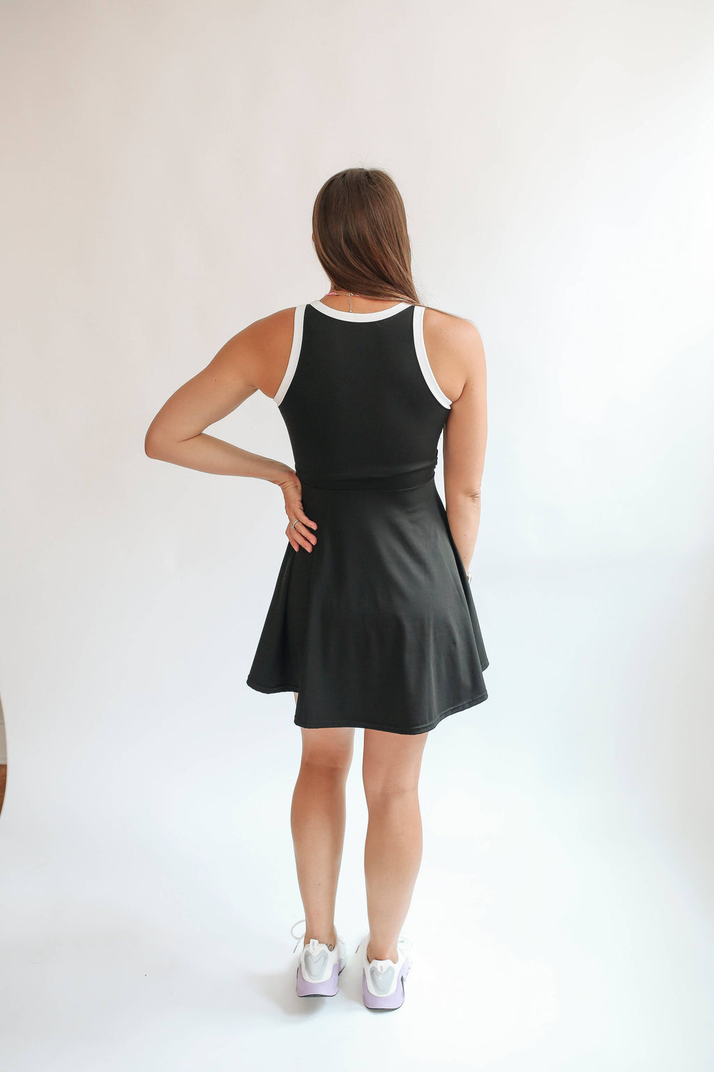 The Courtside Nursing Tennis Dress: Raspberry