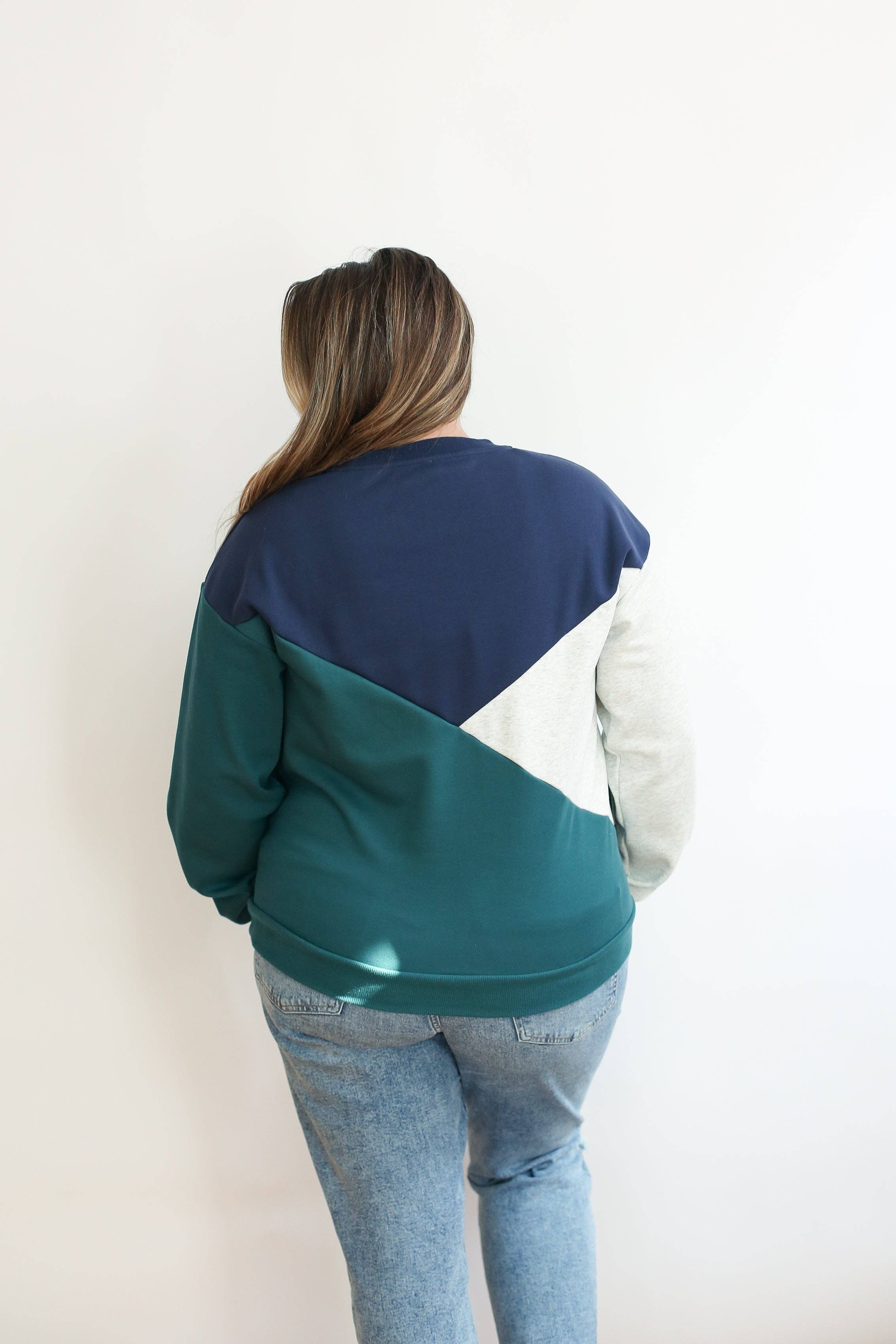 Diagonal Zip Breastfeeding Sweatshirt