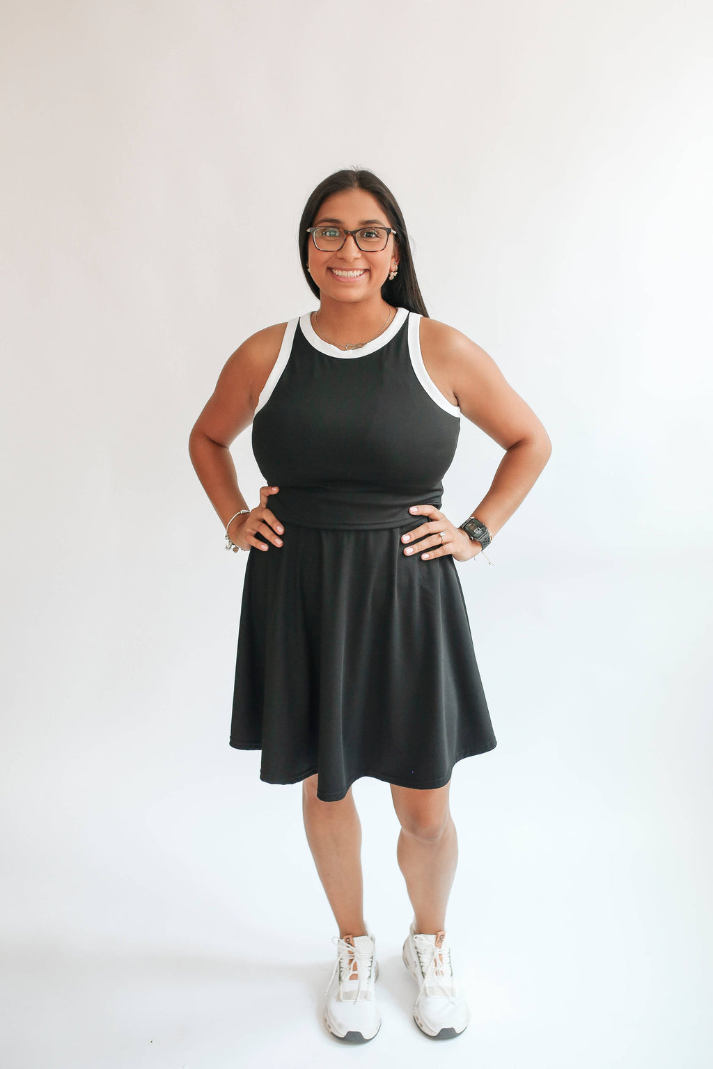 The Courtside Nursing Tennis Dress: Raspberry